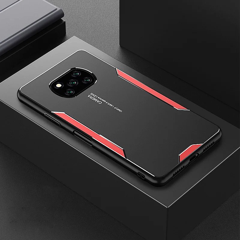 Чехол для телефона Xiaomi Poco X3 Pro NFC металлическая панель ТПУ силиконовая рамка
