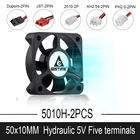 2 шт. Gdstime 50*10 мм 5 в охлаждающий вентилятор 2-контактный разъем JST Dupont 5 см 50 мм компьютерные промышленные кулеры 50x50x10 мм высокоскоростной вентилятор