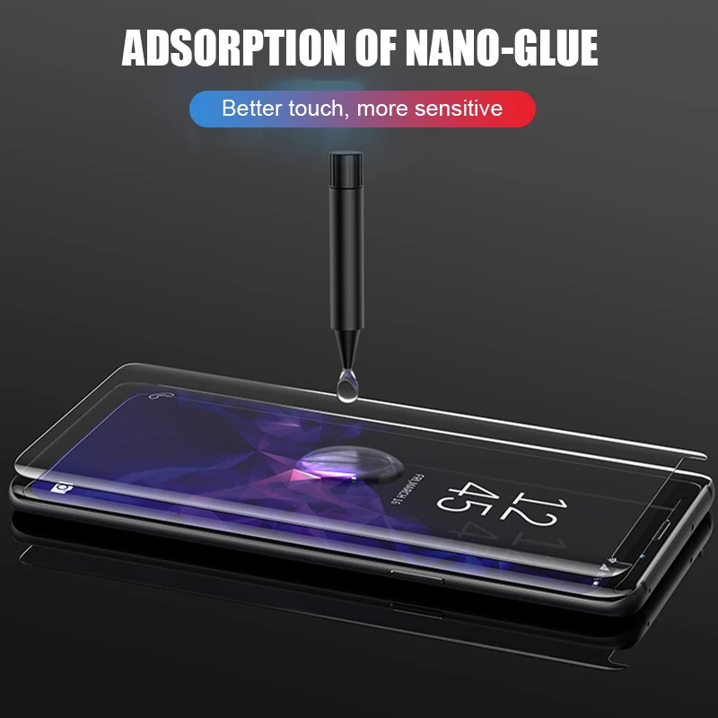 KISSCASE УФ закаленное стекло для Samsung Galaxy S20 ультра 100D полный жидкий экран протектор
