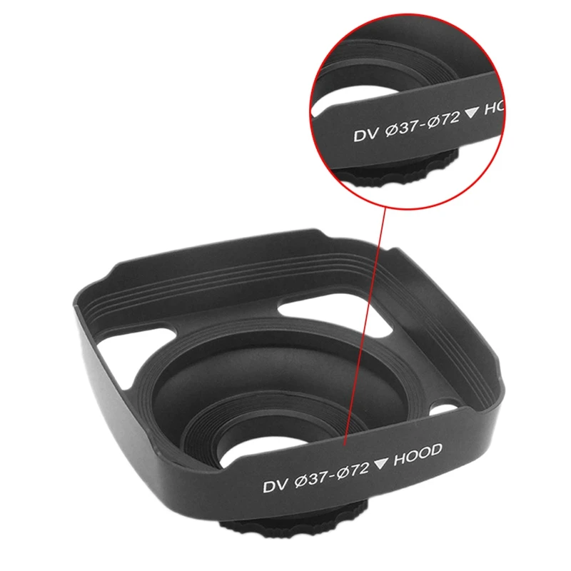 

37mm 72mm Lens Hood Detachable Wide Angle Lens Hood for Camera Camcorder Photography