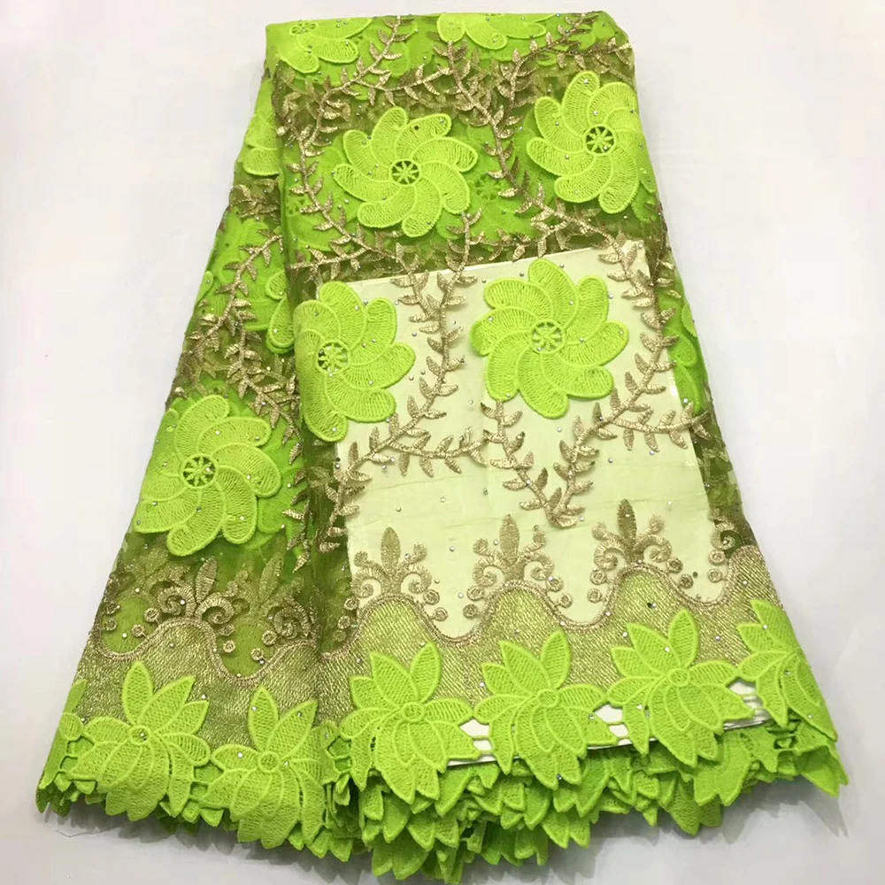 Новые африканские тюль кружево ткань Высокое Качество Цветочный Дизайн