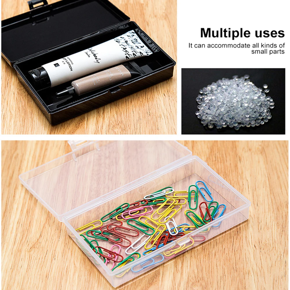 Прямоугольная пластиковая коробка с крышкой части рыболовных снастей