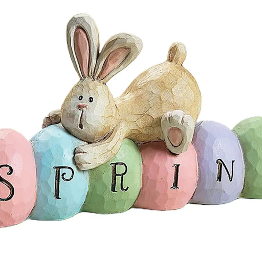 

New Style Cute Rabbit Pendant Single Side Easy to Carry Acrylic Miniature Bunny Figure Ornament for Home Desktop Decor Supply