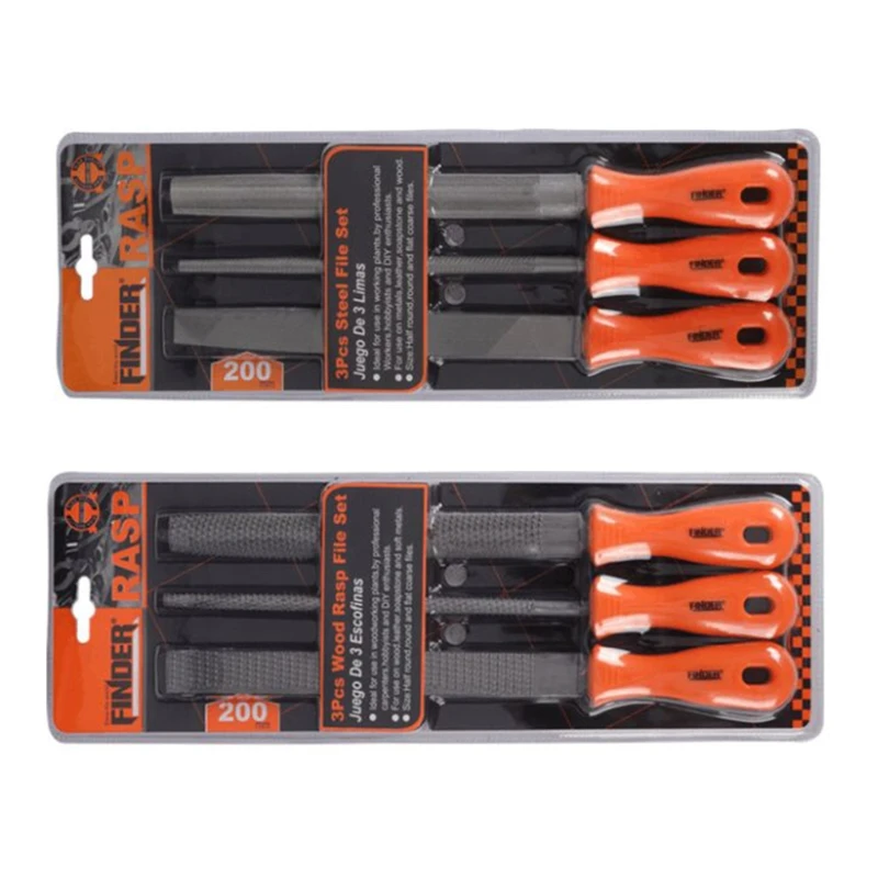 

3 Pieces Durable Woodworking FileTools Set for Plastic Wood Soft Metal and More T8NA