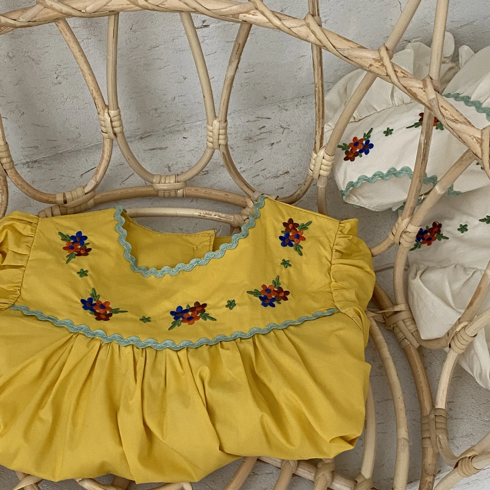 

2021 Summer Baby Girls Embroidered Dress Cotton Children Casual Summer One-Piece Dresses Korean Style Baby Clothes Kids Frock