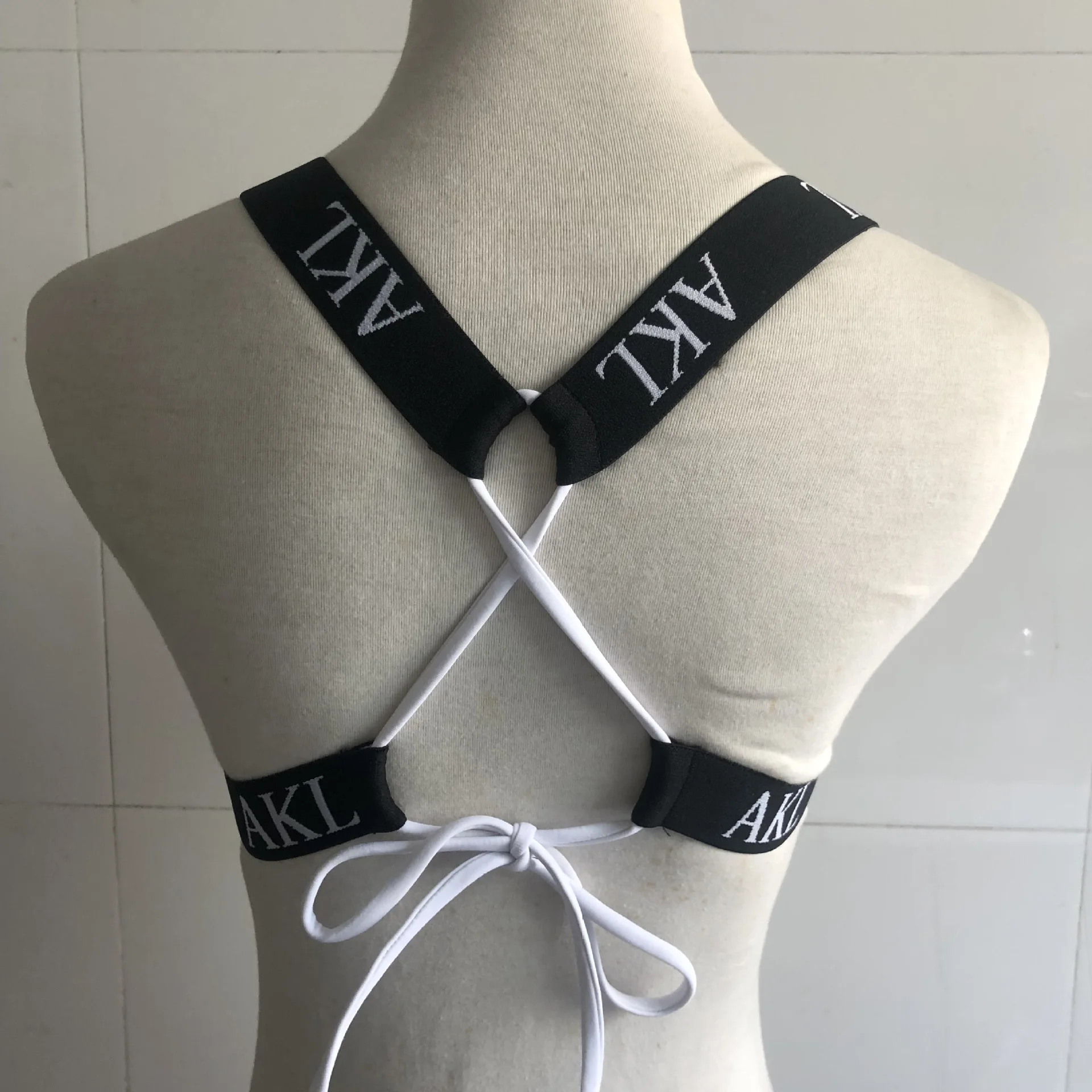 

Letter Print Bikini Push Up Swimsuit High Cut Swimwear 2020 Women Sexy Bathing Suit Strings Biquini Cross Bandage Swimwear