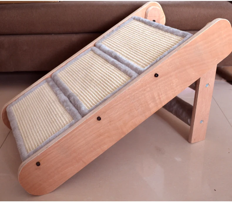 Противоскользящая Съемная складная лестница для животных 3 ступени скалолазание