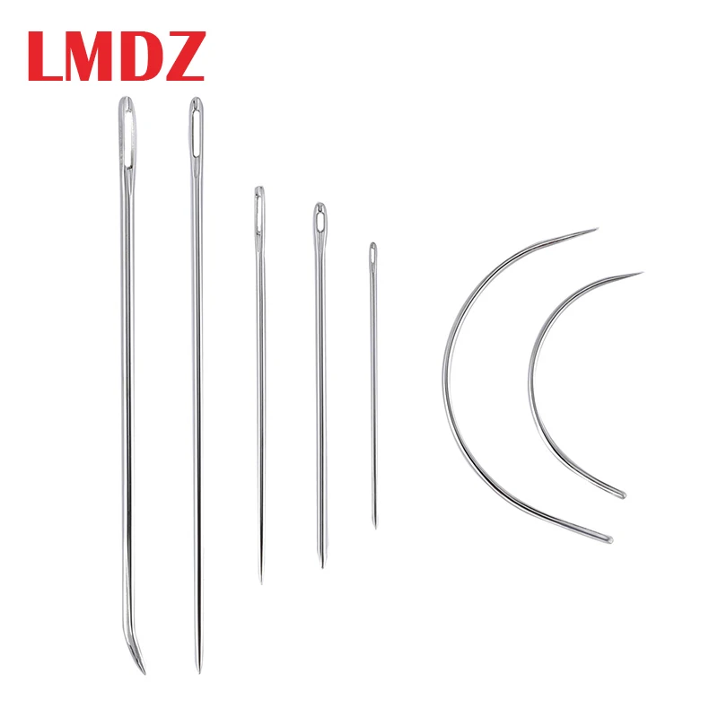 

LMDZ 7Pcs Set Leathercraft DIY Leather Triangular Needles Leather fur Special Stainless Steel Shaped Pin Stitch Needlework Sewin