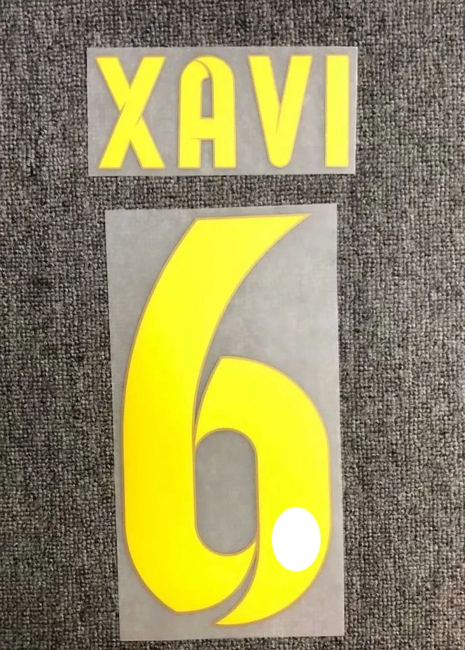 

2012-2013 Nameset Messi Neymar JR Xavi Iniesta David Villa Nameset Printing Soccer Patch Badge