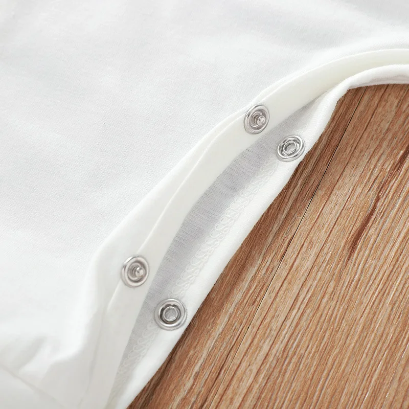 

Newborn Twin Baby Clothes Happy Birthday Daddy Letter Print White Romper Baby Long Sleeve Onesie Toddler One Piece Jumpsuits