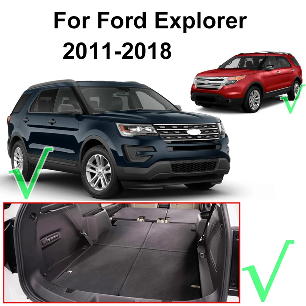 Для Ford Explorer 2011 2019 Задняя подкладка для груза коврик багажника напольный