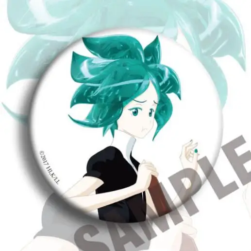 

19pcs/1lot Anime Land of the Lustrous Phosphophyllite Diamond Cinnabar Figure Badges Round Brooch Pin Gifts Kids Toy