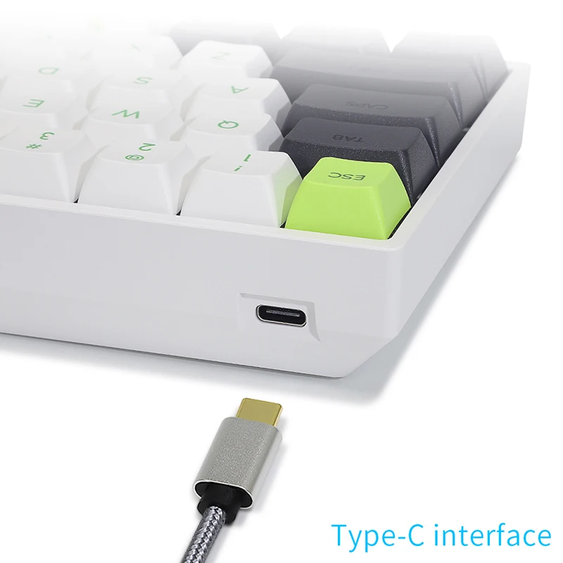 Skyloong Sk61s Mini Pc Usb Teclado Mecánico RGB Back Light 61-Keys Bluetooth PBT Keycapgateron Optical Switch Gk61 Keyboard