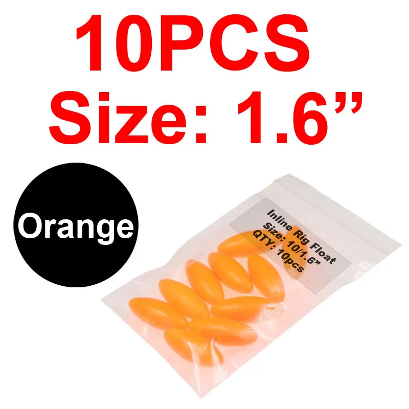 10pcs orange 10l1.6 JIGEECARP 10 шт. поплавок для ловли сома, плавучий поплавок из этиленвинилацетата, поплавок для соленой воды, Рыболовные Поплавки, аксессуары, снапперы - Цвет: 10pcs orange 10l1.6