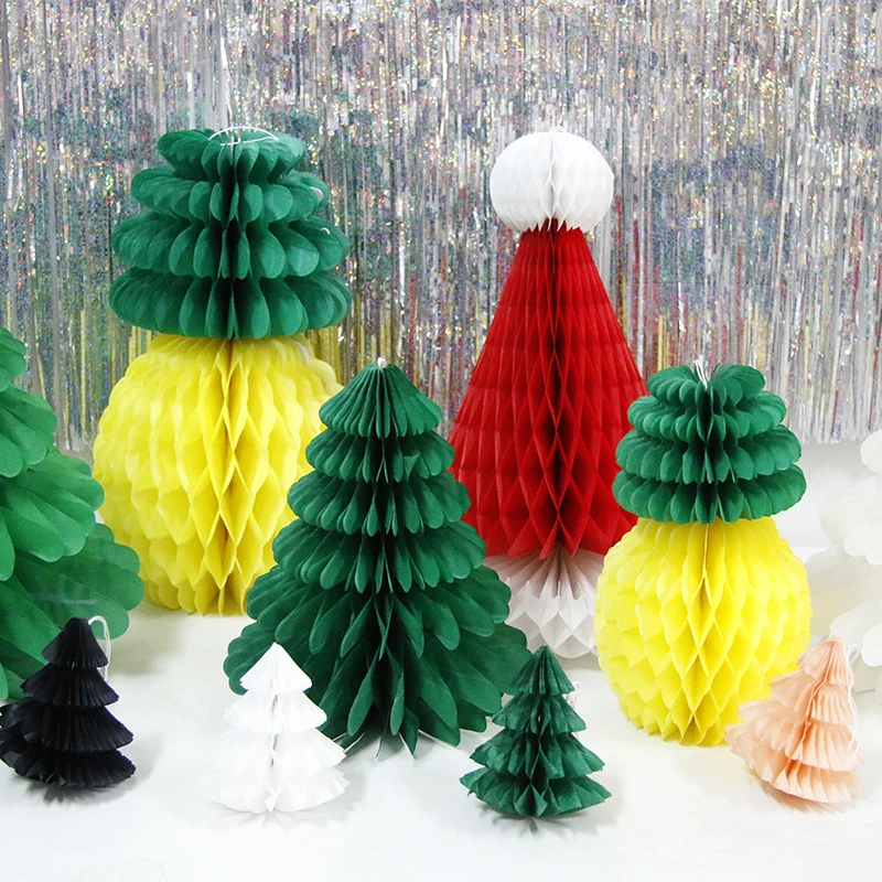 Фотофон с изображением ананаса и сотовых шаров для свадьбы дня рождения