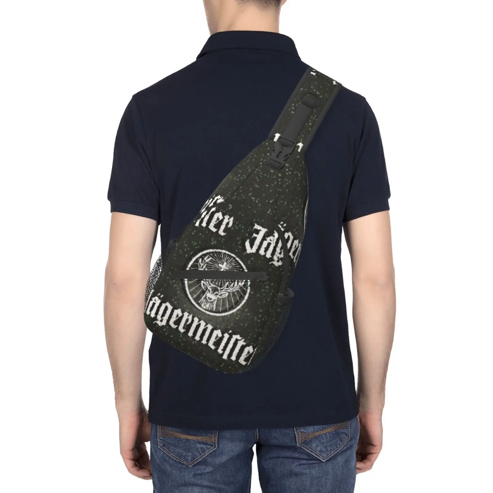 

Jagermeister Designs A Straddle Chest Bag with Light Straps for Short Distance Travel, Work and Men's and Women's Daily Travel