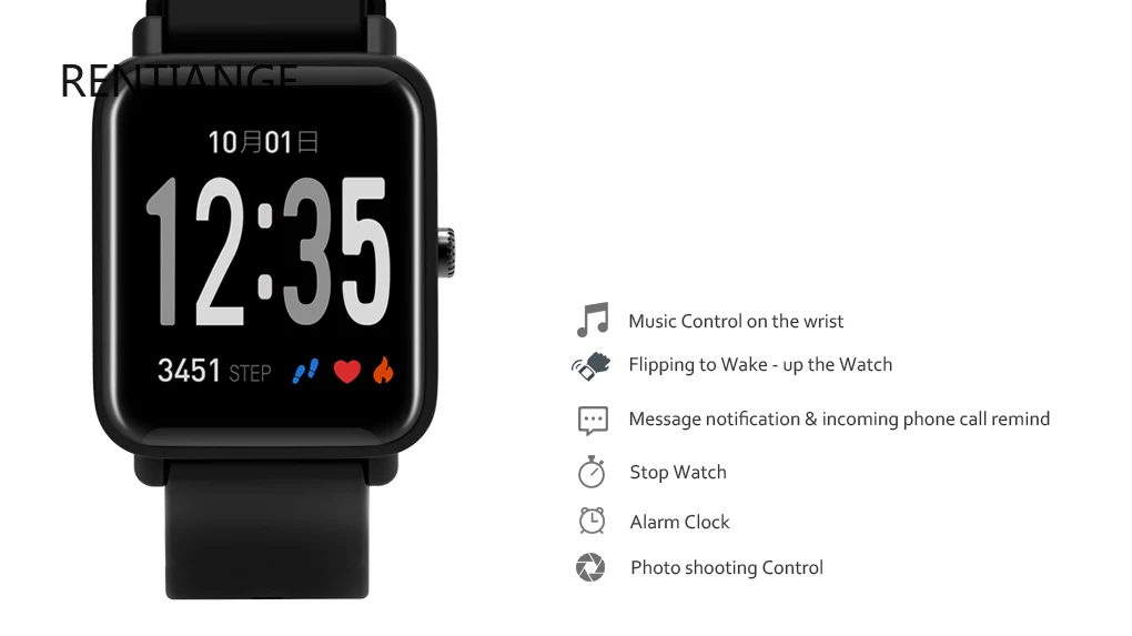 Смарт-браслет DO10 IP67 с поддержкой секундомера будильника трекером активности