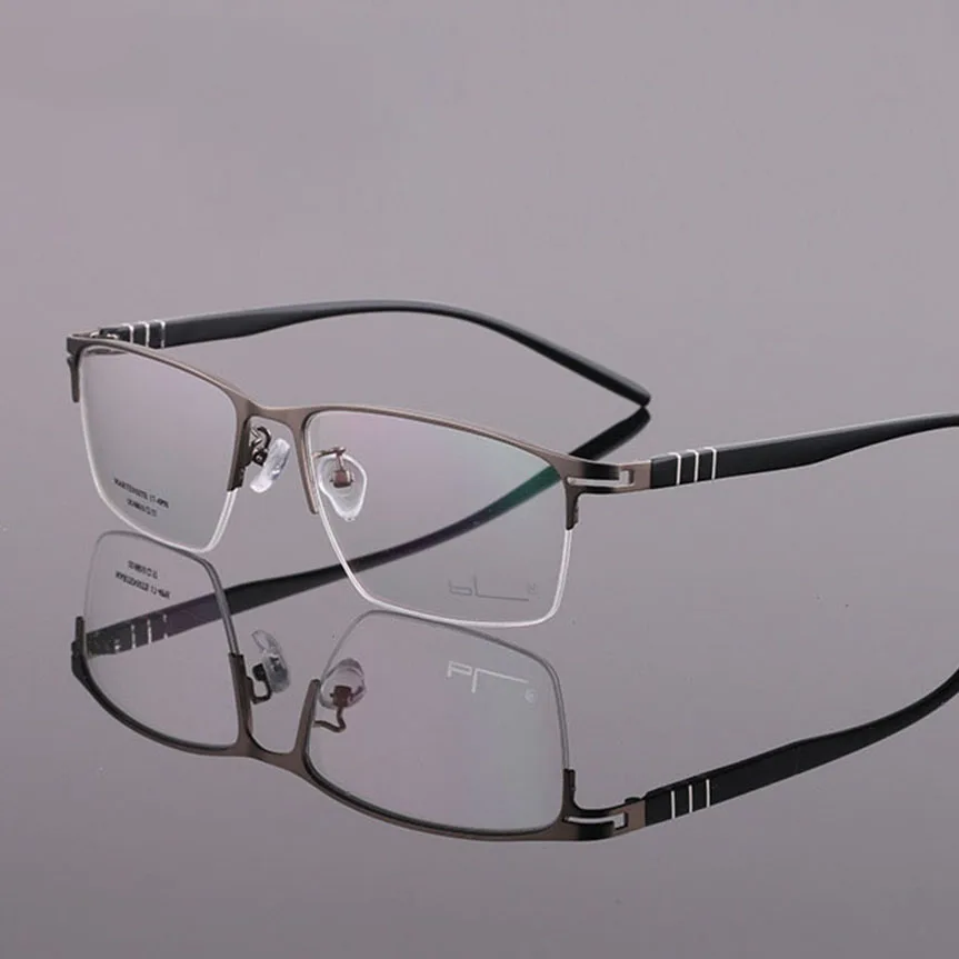 Zerosun оправа для очков мужские полуоправы очки мужчин бизнес прозрачные линзы