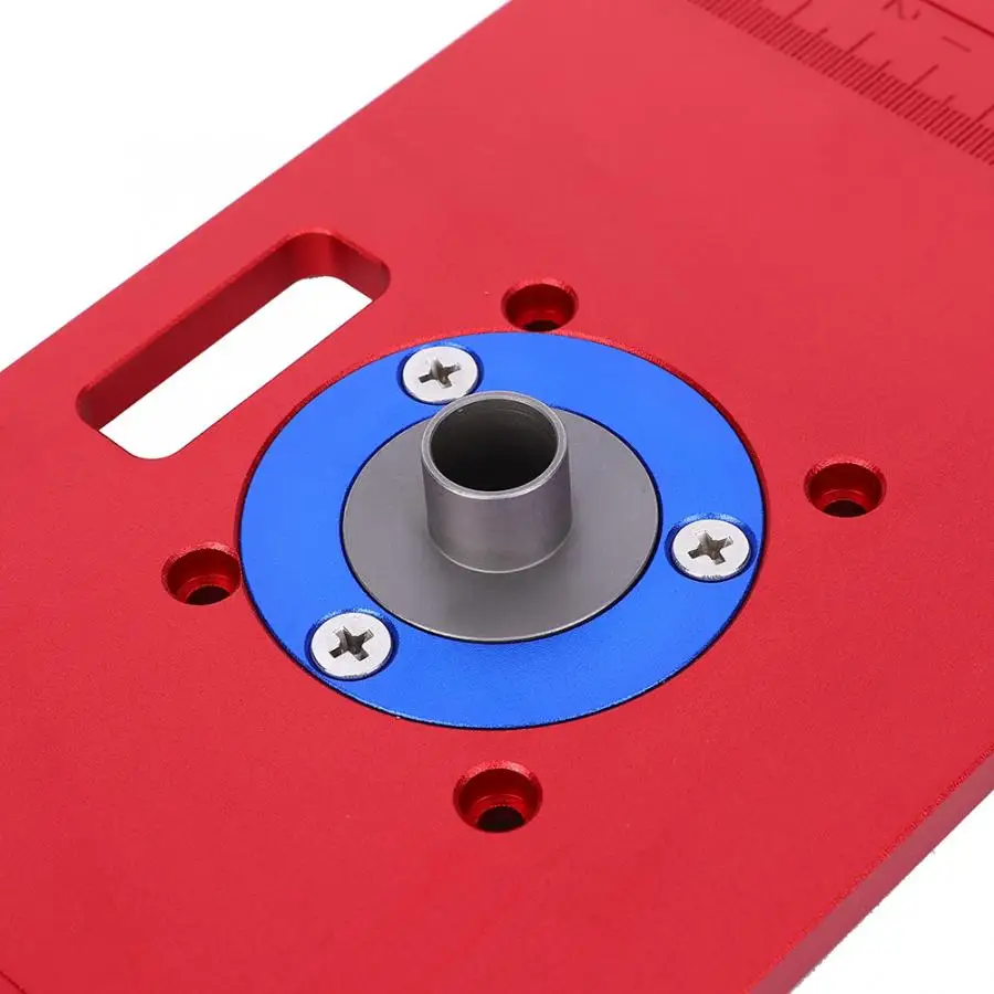 Trimming Machine Flip Board Red Aluminum Alloy Router Table Insert Plate Woodworking Tools | Инструменты