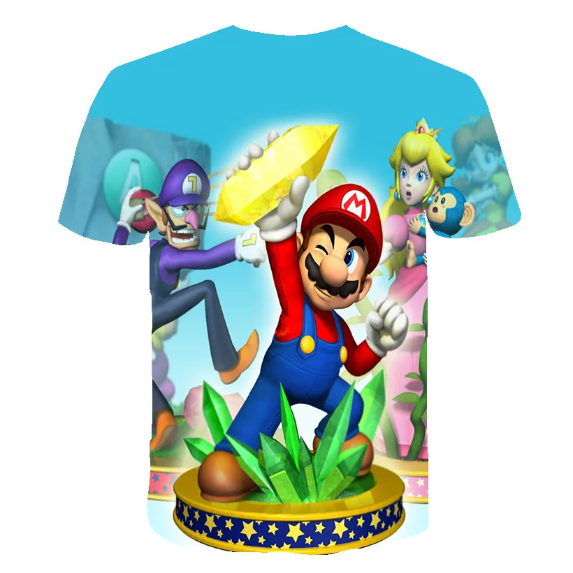 

Summer Fashion child T-shirt Drugs&weed t shirt Cartoon Super Mario 3D Print Mens Womens t shirts