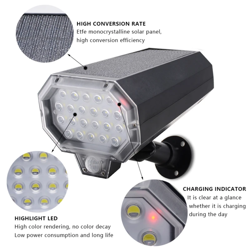 

LED Adjustable Rotating Solar Spotlight Solar Garden Decoration Light IP65 Landscape Wall Light Outdoor Lighting Solar Lamp