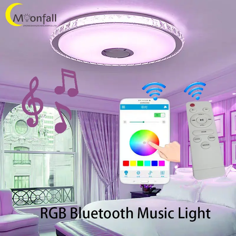 

Cmoonfall Lampada Com Som Bluetooth Lampara Led Techo Ceiling Lights For Room Luzes De Teto Lamp Bedroom Plafonniers Living