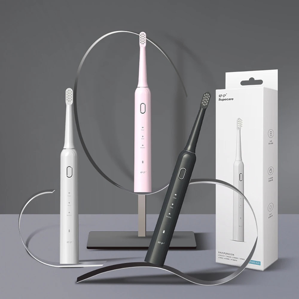 Зубная щетка для взрослых и детей электрическая Водонепроницаемая со сменной