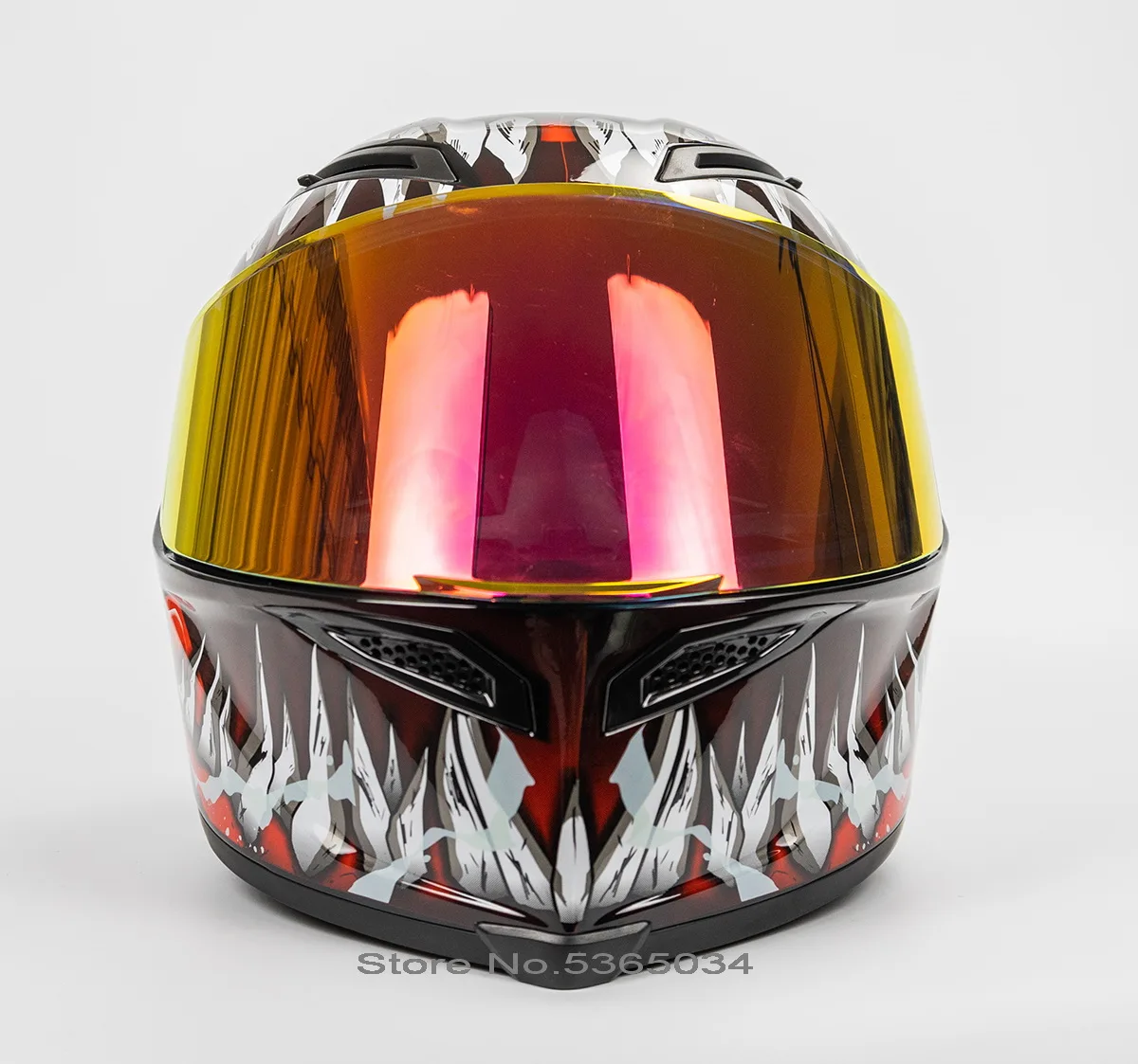 Мотоциклетный шлем на все лицо крутой Веном с большим спойлером для езды