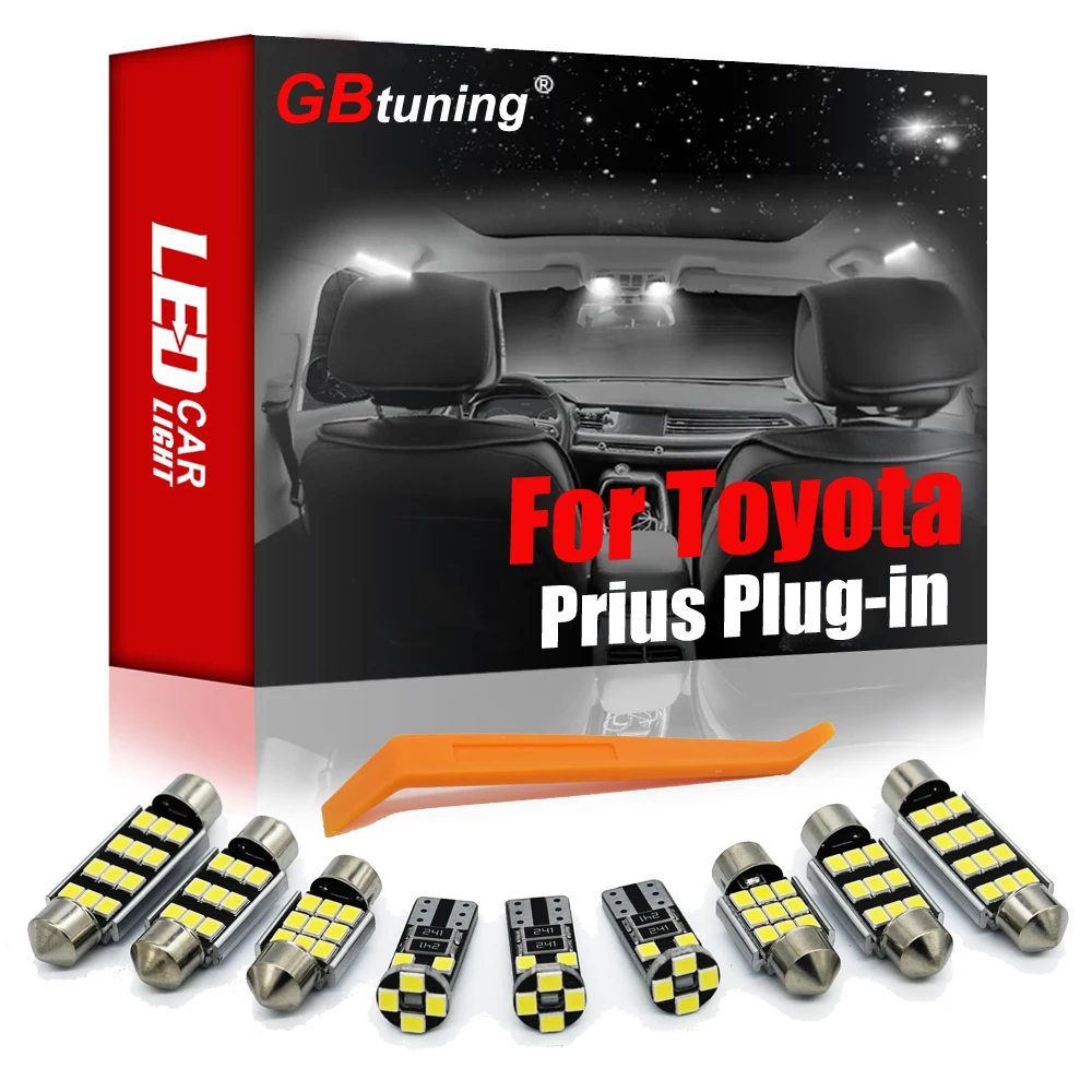 

GBtuning Canbus LED Interior Light Kit 12PCS For Toyota Prius Plug-in 2010 2011 2012 2013 2014 2015 Vehicle Indoor Trunk Lamp