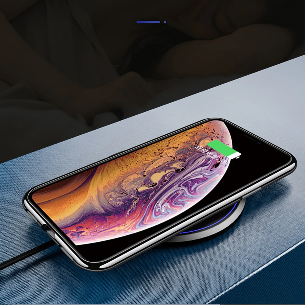 Магнитный адсорбционный стеклянный чехол для телефона iPhone 11 Pro Max candy color полное