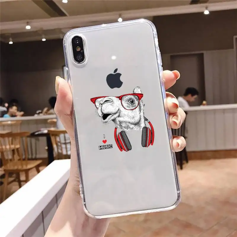 

Music-loving animals Phone Cases Transparent soft For iphone 5 5s 5c se 6 6s 7 8 11 12 plus mini x xs xr pro max