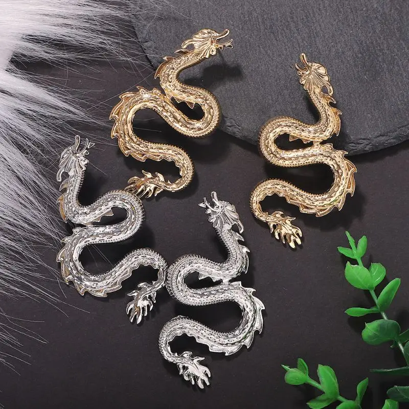2020 крутые сережки гвоздики для мальчиков и девочек Гвоздики С тотемным драконом