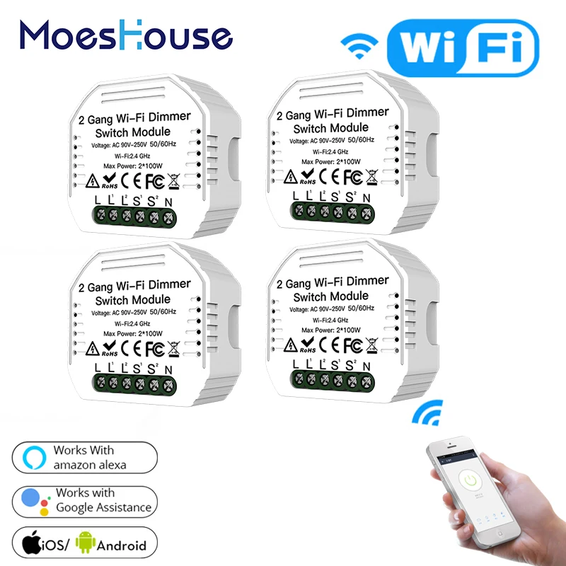 Умный светодиодный светильник сделай сам 2 клавиши Wi Fi диммер дистанционное