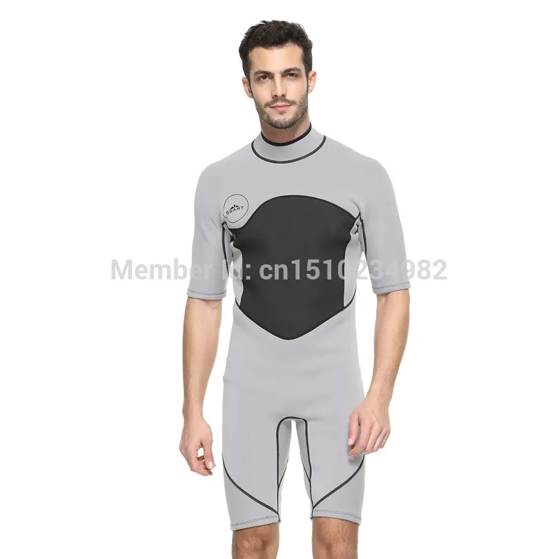 SBART 2 мм с коротким рукавом неопреновый гидрокостюм мужской теплый зимний