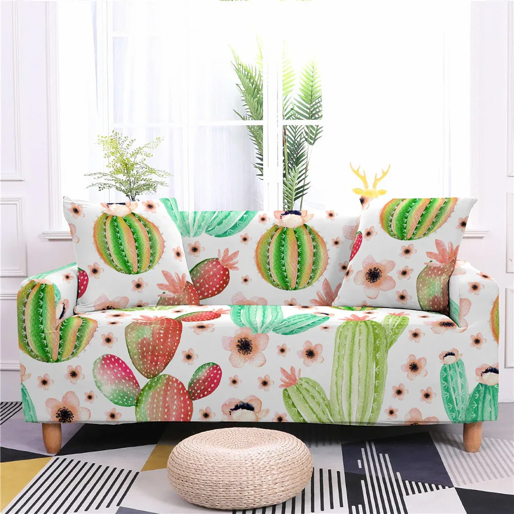 

Cactus Elastic Sofa Covers for Living Room Sofa Cover Couch Cover Pets Corner L Shaped Chaise Longue Sofa Slipcover 1PC