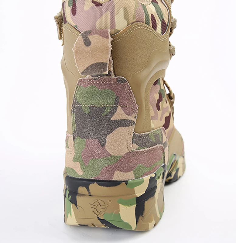 Мужские военные армейские ботинки кожаные камуфляжные винтажные тактические на