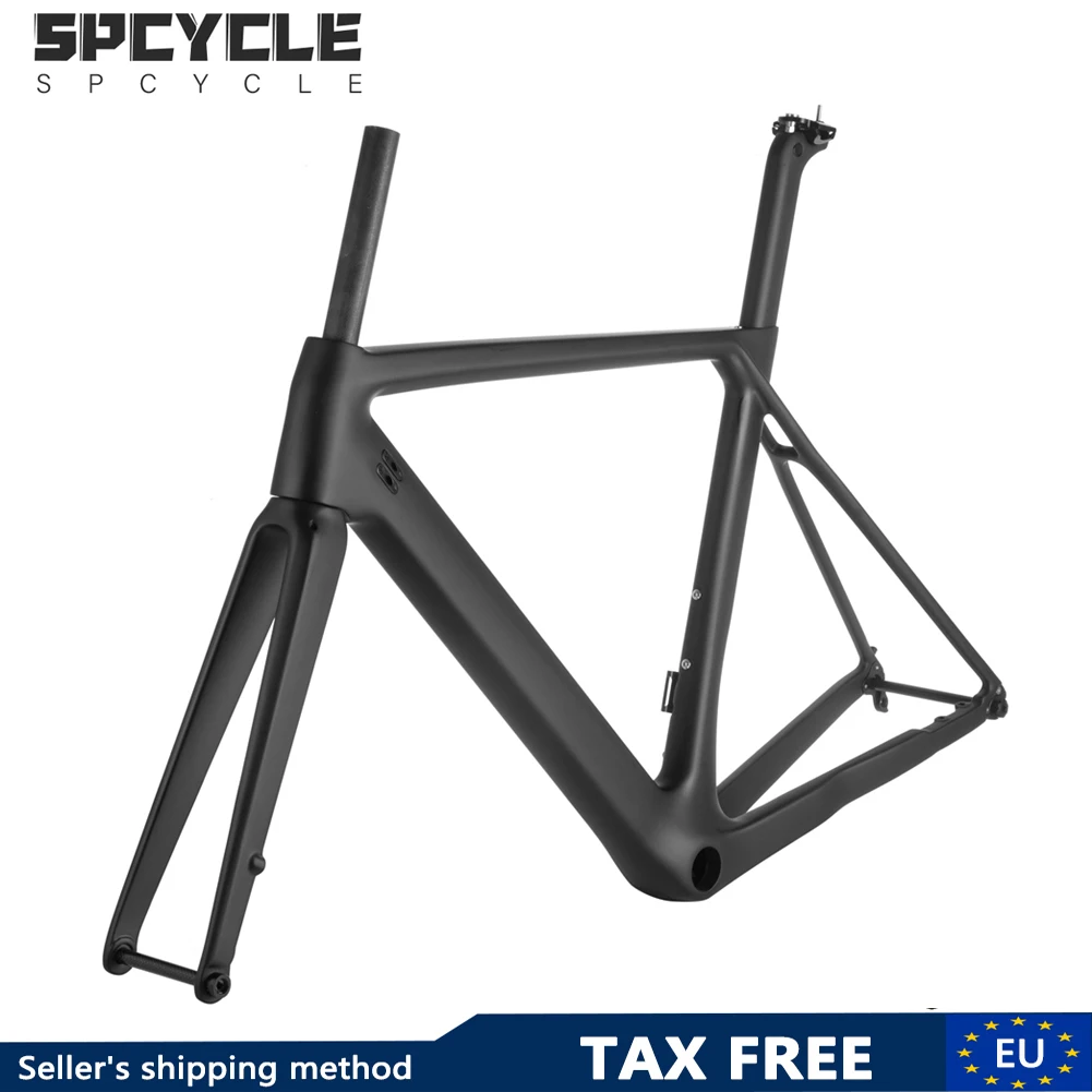 

Рама для дорожного велосипеда Spcycle T1000 из углеродного волокна, дисковый тормоз, обод тормоза BB86, аэродизайн 700C, набор рамок для гоночного вел...