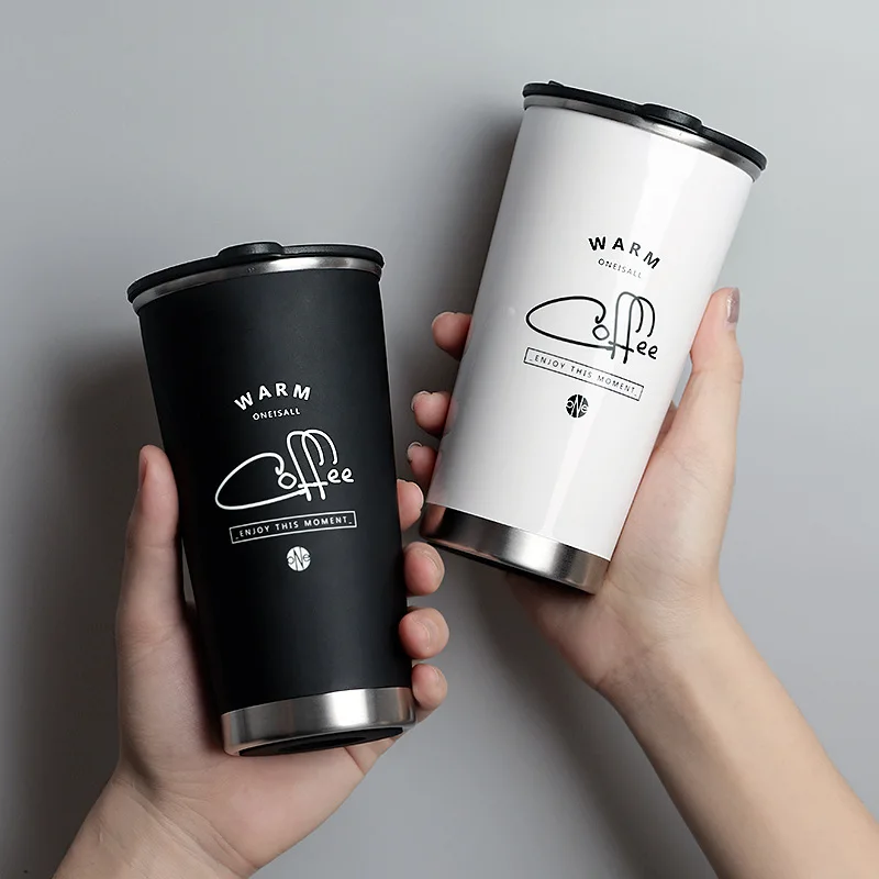 400ML Double Wall Stainless Steel Coffee Mug Thermos Cup Thermal Vacuum Flasks Insulated Cup Tea Milk Travel Water Bottle