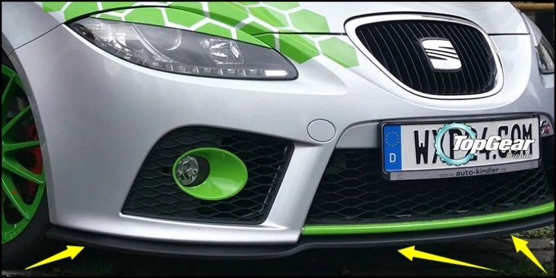 Дефлектор губ для бампера дефлектор сиденья Толедо юбка переднего спойлера ДЛЯ