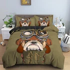23 шт., комплект постельного белья из микрофибры с принтом пиратской собаки