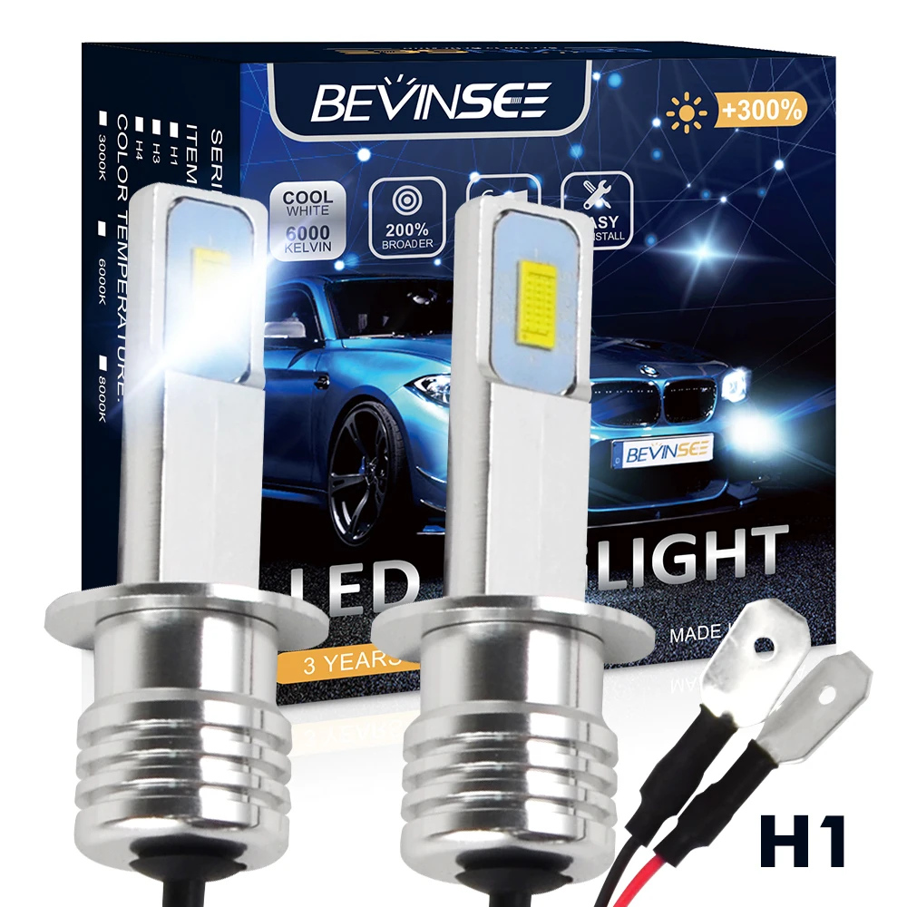 Bevinsee H1 светодиодный противотумансветильник ры 100 Вт 6500K 3000LM CSP чипы Автомобильные