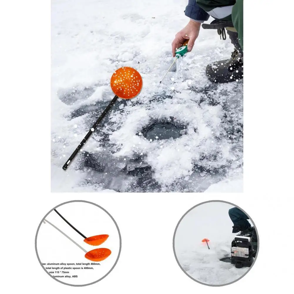 

Versatile Aluminum Alloy Big Holes Anti-Scratch Winter Fishing Ladle for Lake Ice Fishing Ladle Winter Fishing Ladle