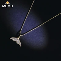 new fashion choker necklaces for women mermaid fishtail cute temperament inlaid zircon clavicle charm chain fashion jewelry