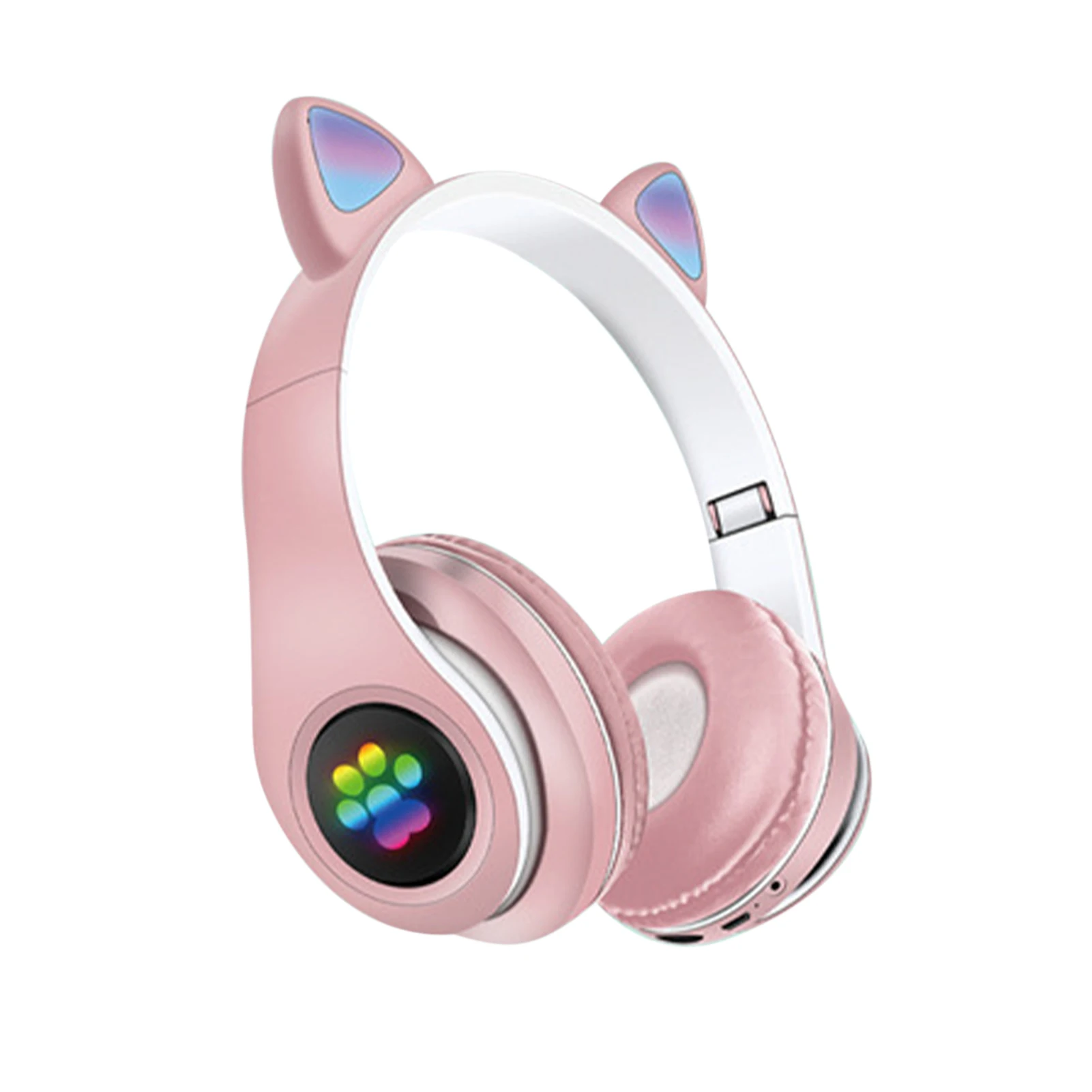 

Беспроводные наушники, модные наушники с кошачьими ушками 5,0, милые детские и взрослые, регулируемая повязка на голову с зарядкой от USB, порт...
