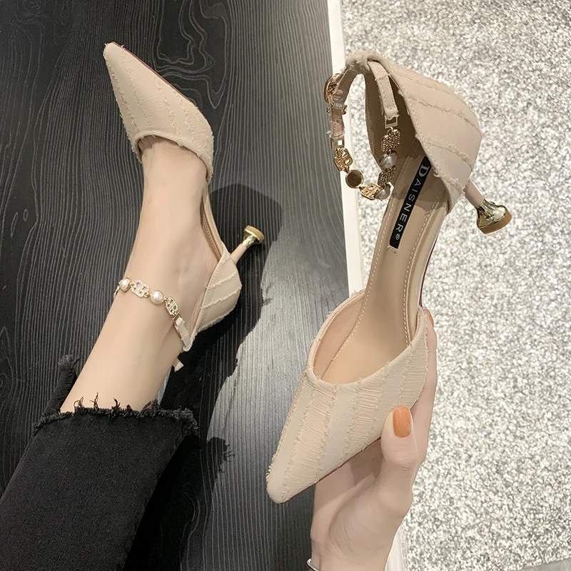 

Женские туфли на шпильке, с острым носком, на высоком каблуке