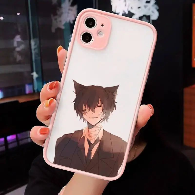 

Bungo Stray Dogs anime cute Phone Case Matte Transparent for iPhone 7 8 11 12 s mini pro X XS XR MAX Plus cover funda