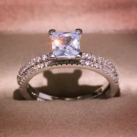 new sterling silver s925 diamond rings for women couple love wedding engagement bridal sets filled fine jewelry wholesale