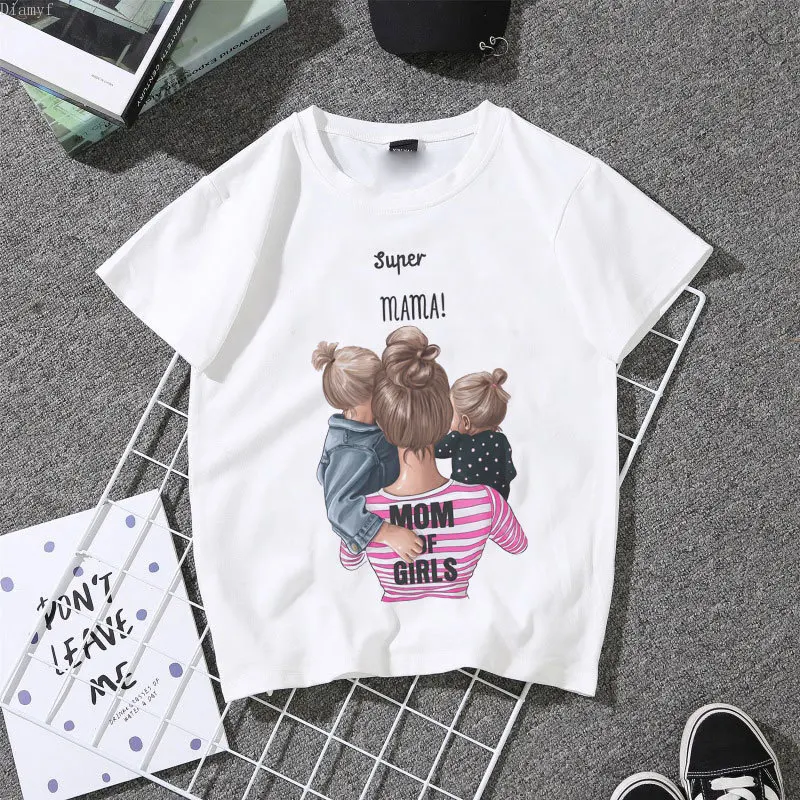 

women's t-shirt Kawaii Mom Fashion T Shirt Women Mama's Summer White T-shirts Woman Soft Tops Mother Gift Lady Shirt Harajuku