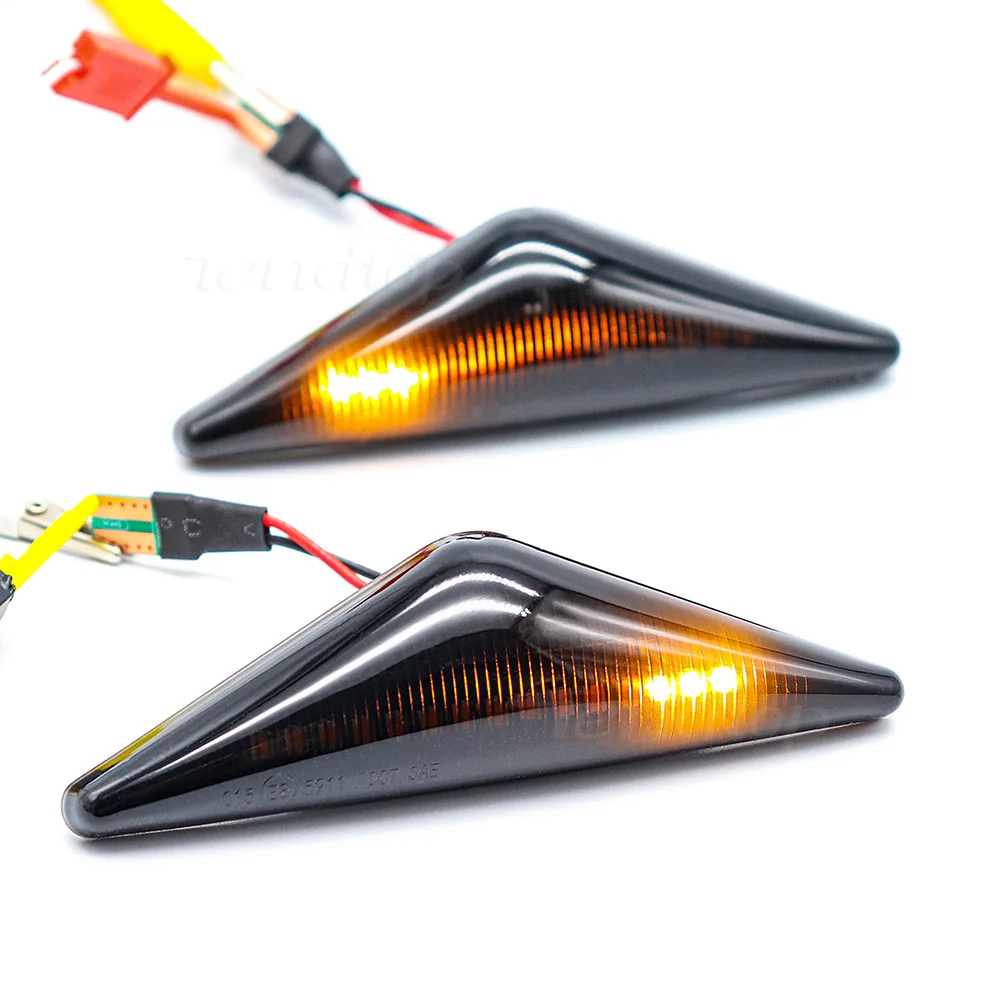 2pcs For Ford Focus MK1 1998-2004 Mondeo MK3 2000-2007 Side Indicator Blinker Lamp LED Strip Dynamic Turn Signal Light - купить по