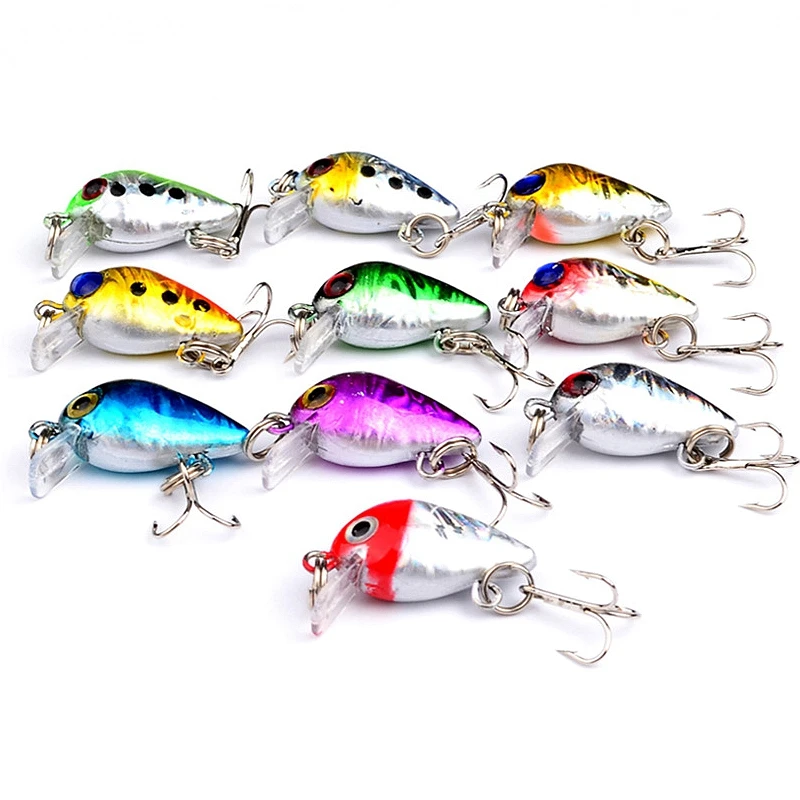 10 шт./лот 3 см 1 5 г Кривошип приманки для рыбалки набор встроенный стальной шар